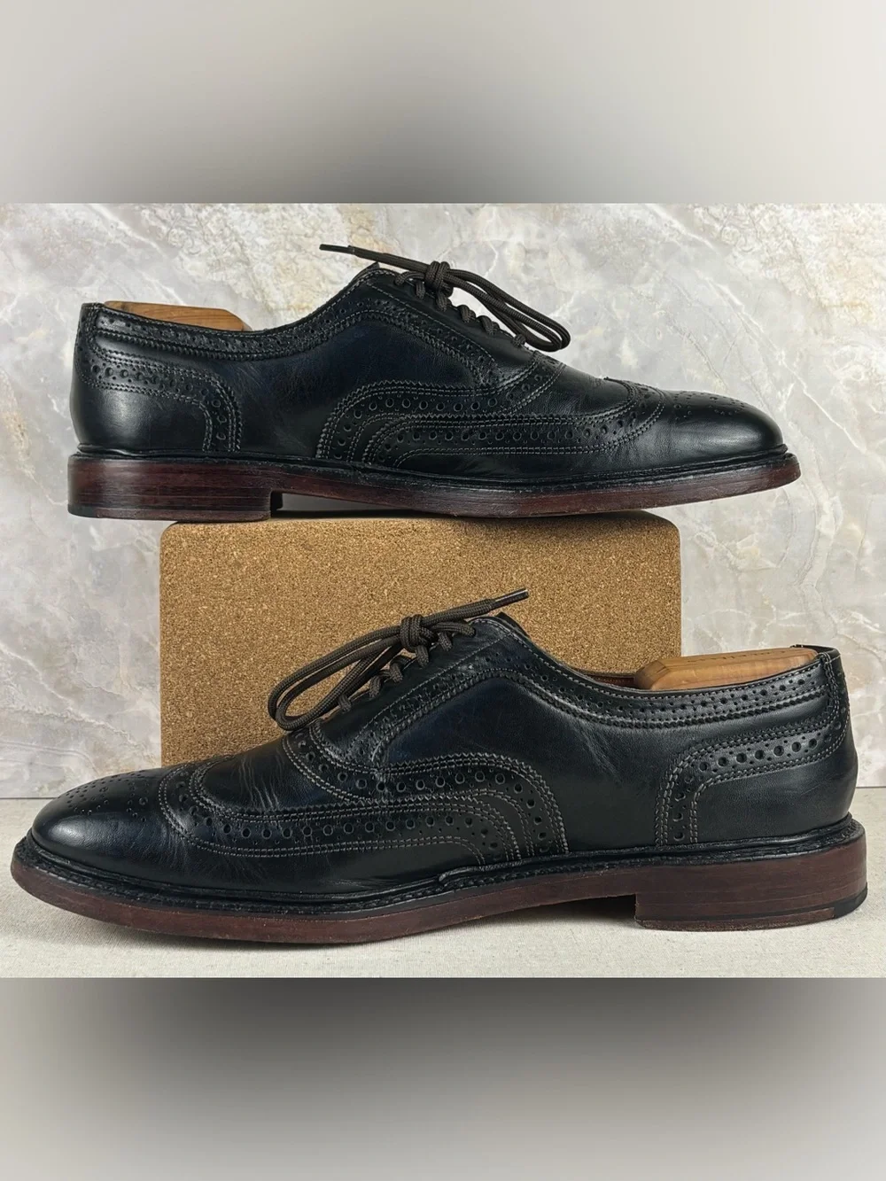 Allen Edmonds x Brooks Brothers MacNeil Black Wingtip Shoes Men’s 10.5 D